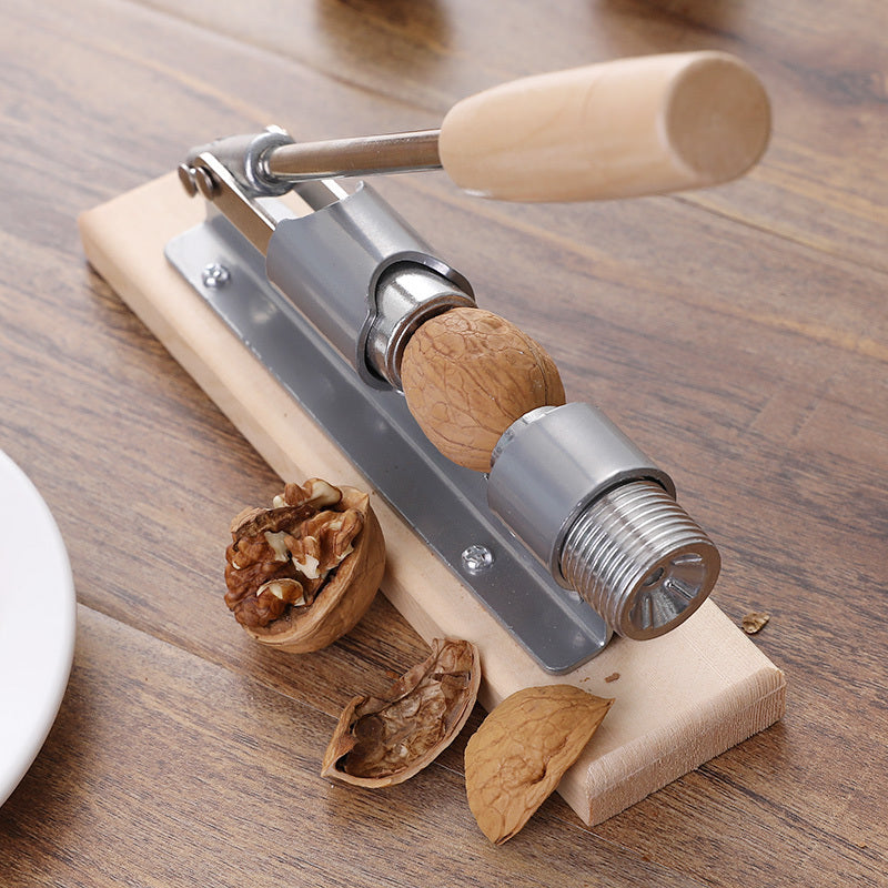 Eco-Friendly Manual Nutcracker - Sustainable Metal & Wood Design