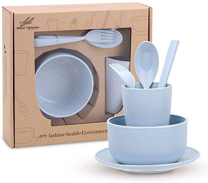 Eco-Friendly Biodegradable Dinnerware Set - Pink & Green Options