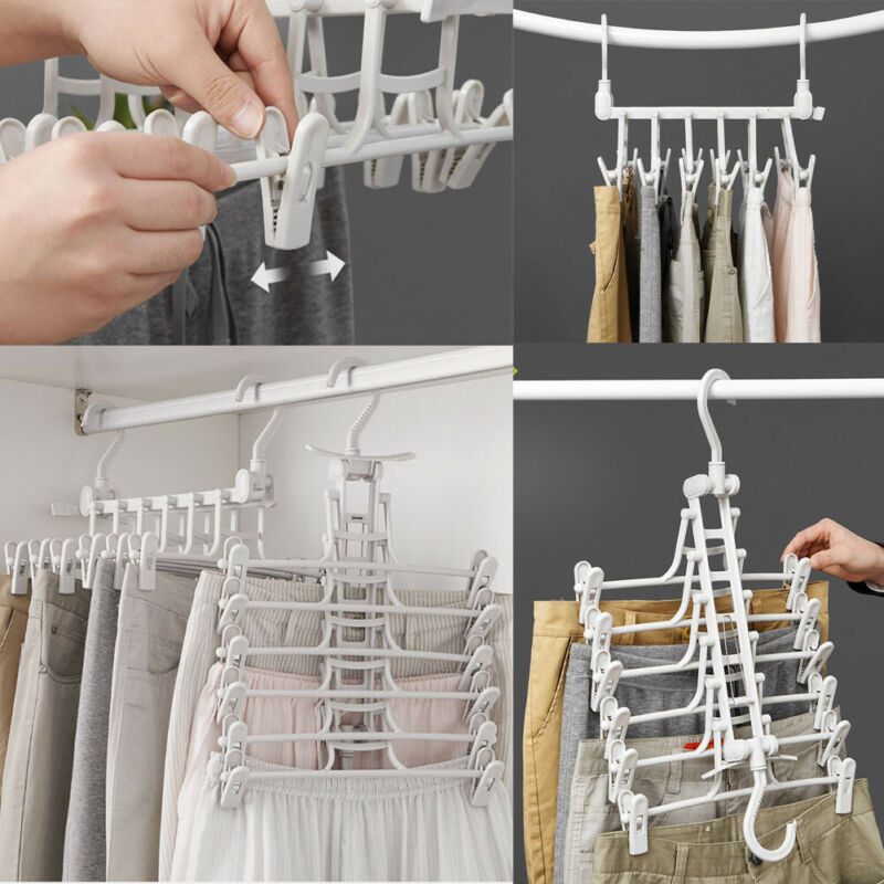 Space-Saving Multi-Layer Clothes Hanger - Vertical Cascading Design