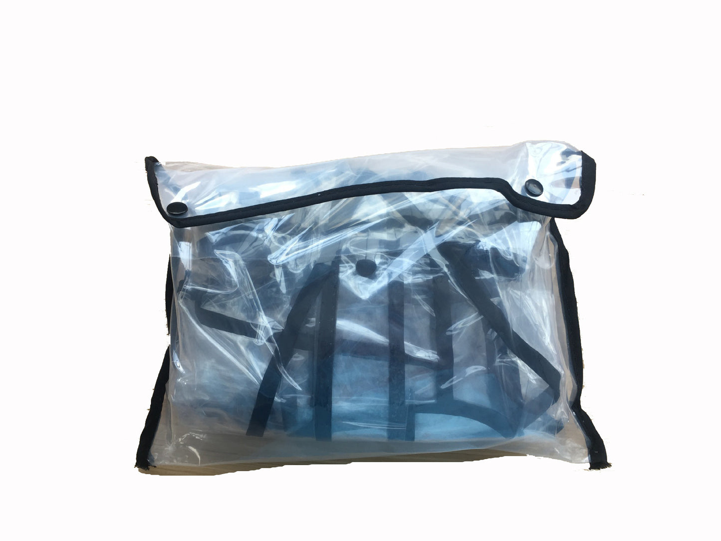 Transparent Eco-Friendly Raincoat with Pink Trim