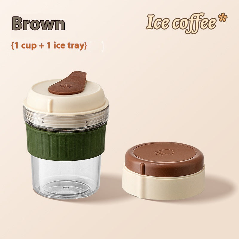 Eco-Friendly Reusable Cold Coffee Cup with Ice Tray