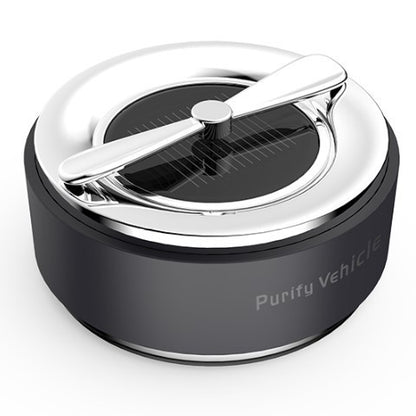 Solar-Powered Portable Air Purifier in Black and Silver