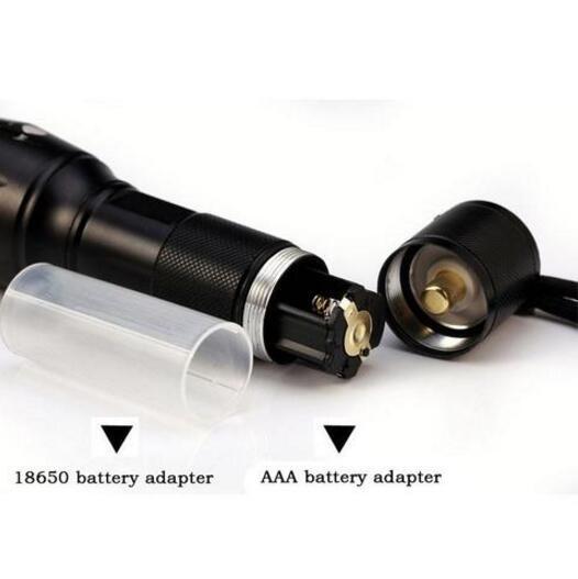 Tactical 5000 Lumens Rechargeable LED Zoom Flashlight