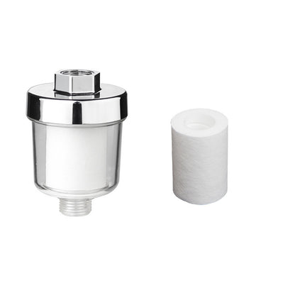 Eco-Friendly Water-Saving Shower Filter in Silver and White