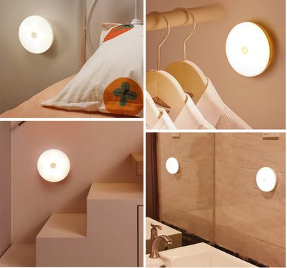 Eco-Friendly LED Night Light with Wooden Base