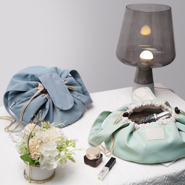 Large Drawstring Makeup Bag – Portable Cosmetic Organizer