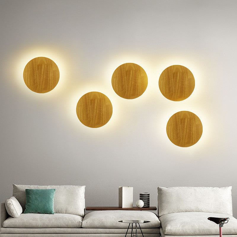Eco-Friendly Wall-Mounted LED Log Art Lamp