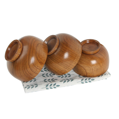 Eco-Friendly Wooden Bowls and Cup Set - Natural, Stackable, Biodegradable