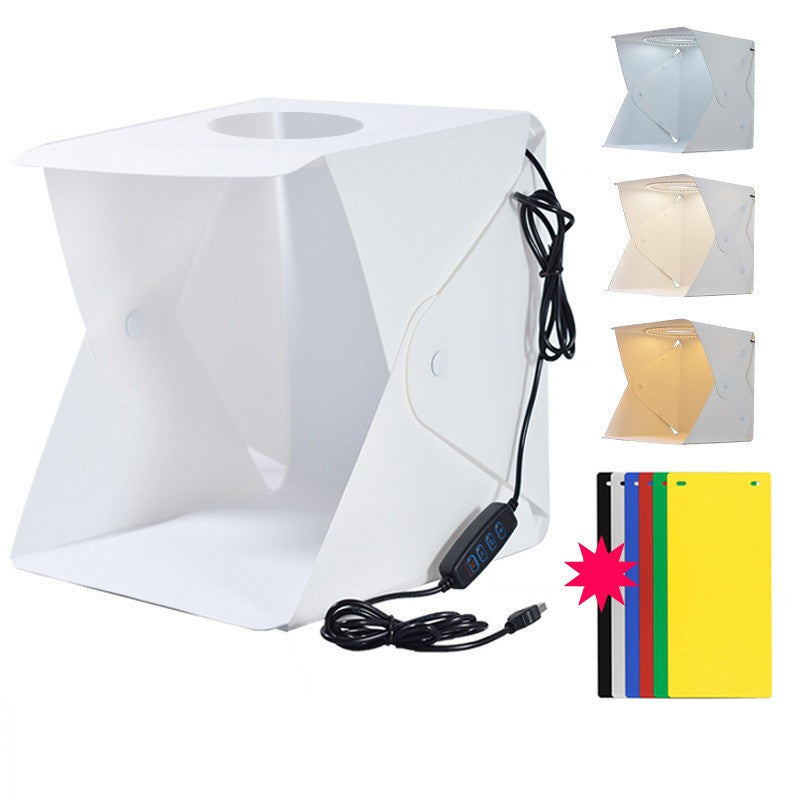 Portable Photo Studio Light Box with Multi-Colored Backdrops