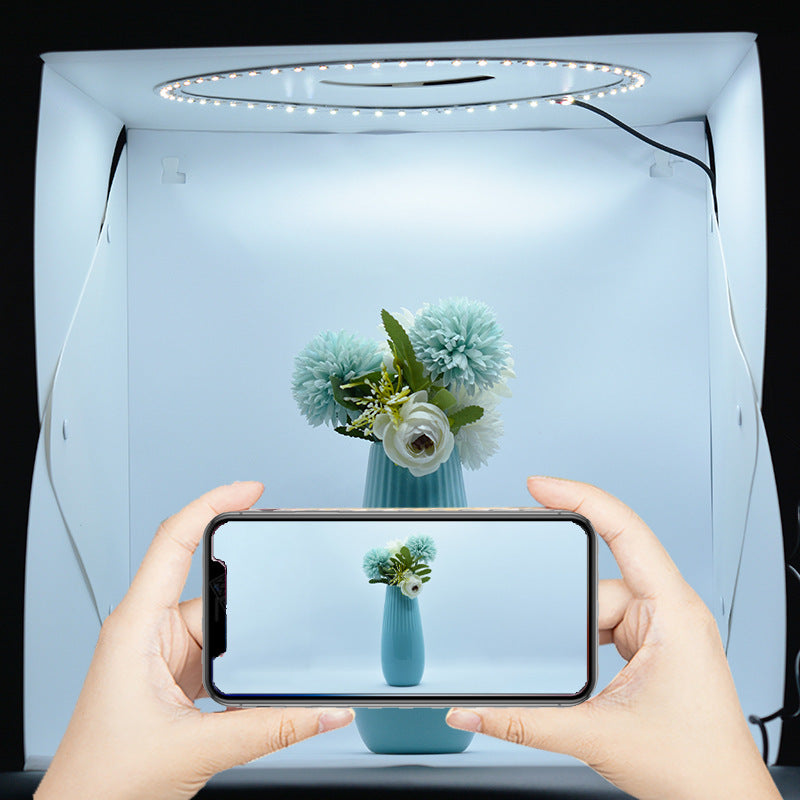 Portable Photo Studio Light Box with Multi-Colored Backdrops