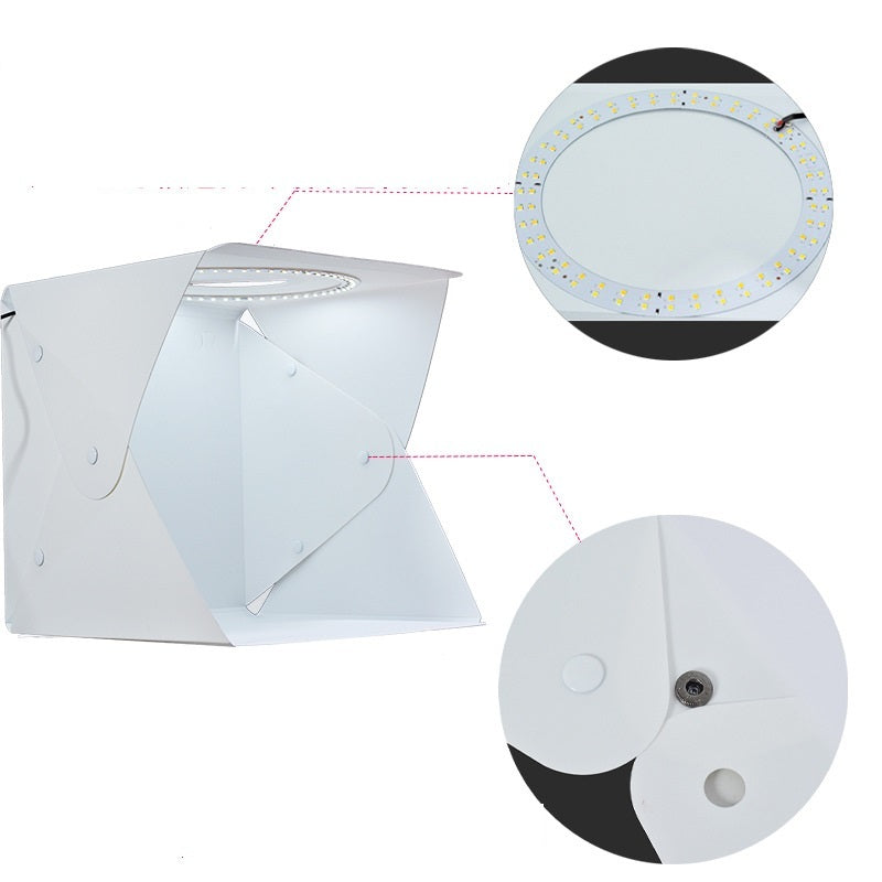 Portable Photo Studio Light Box with Multi-Colored Backdrops