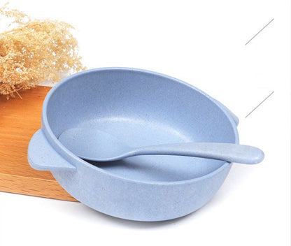 Eco-Friendly Biodegradable Rice Bowl and Spoon Set
