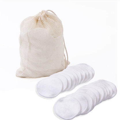 Eco-Friendly Reusable Makeup Remover Pads with Mesh Bag