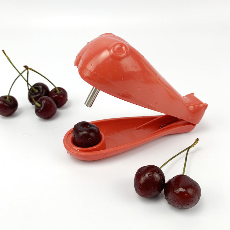 Eco-Friendly Cherry Pitter - Red Handheld Kitchen Tool