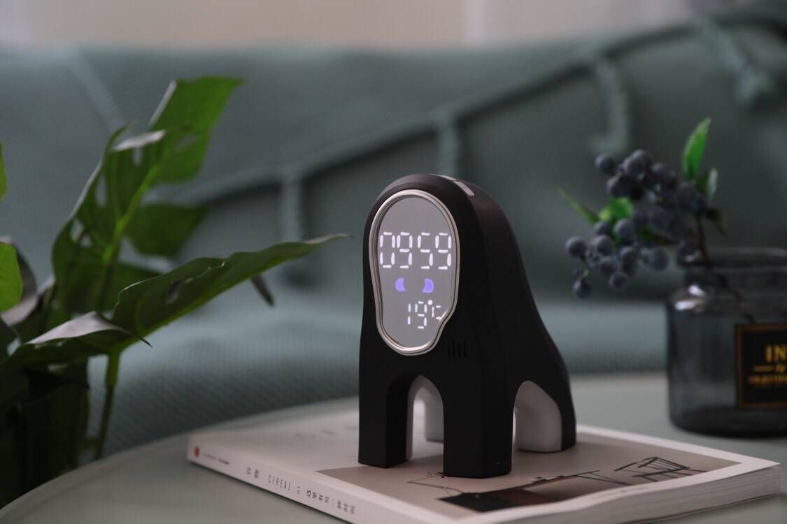 Eco-Friendly White Digital Alarm Clock