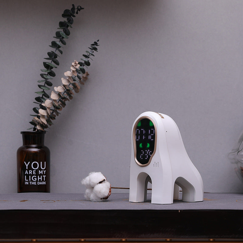 Eco-Friendly White Digital Alarm Clock