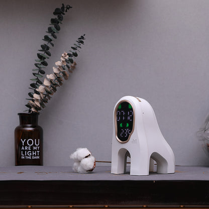 Eco-Friendly White Digital Alarm Clock
