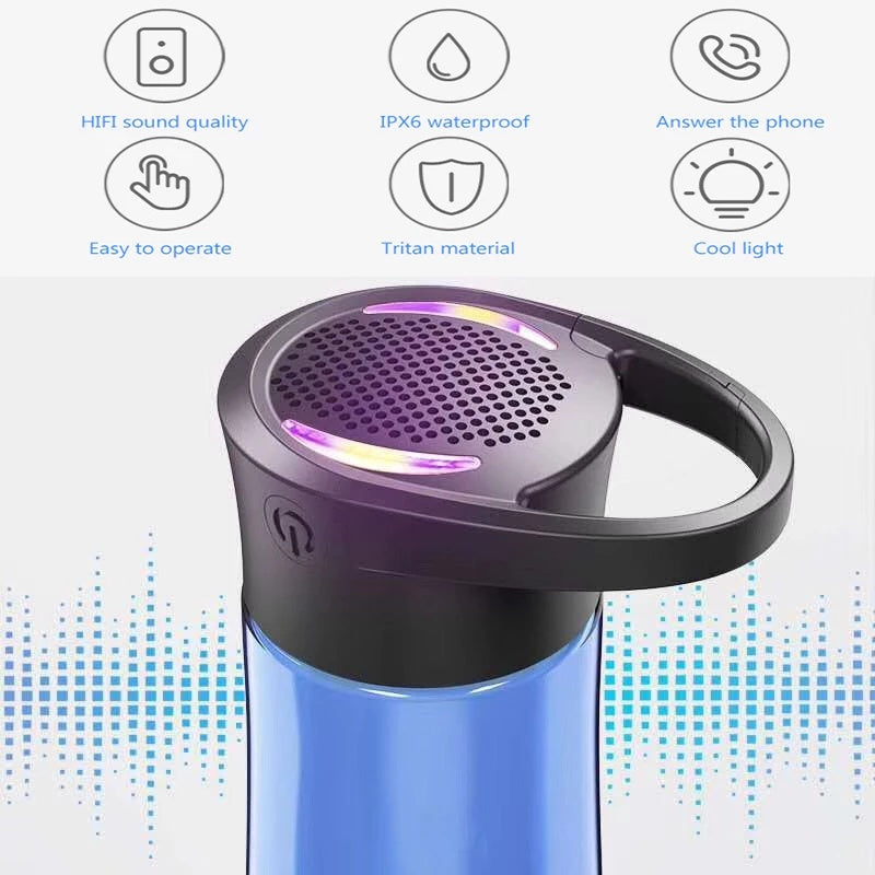 Smart Sports Water Bottle with Bluetooth Speaker & Hands-Free Calling