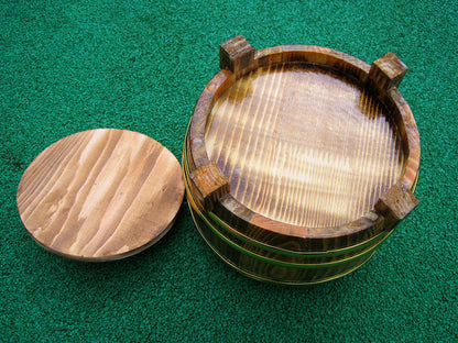 Eco-Friendly Wooden Barrel Rice Soaking Tub