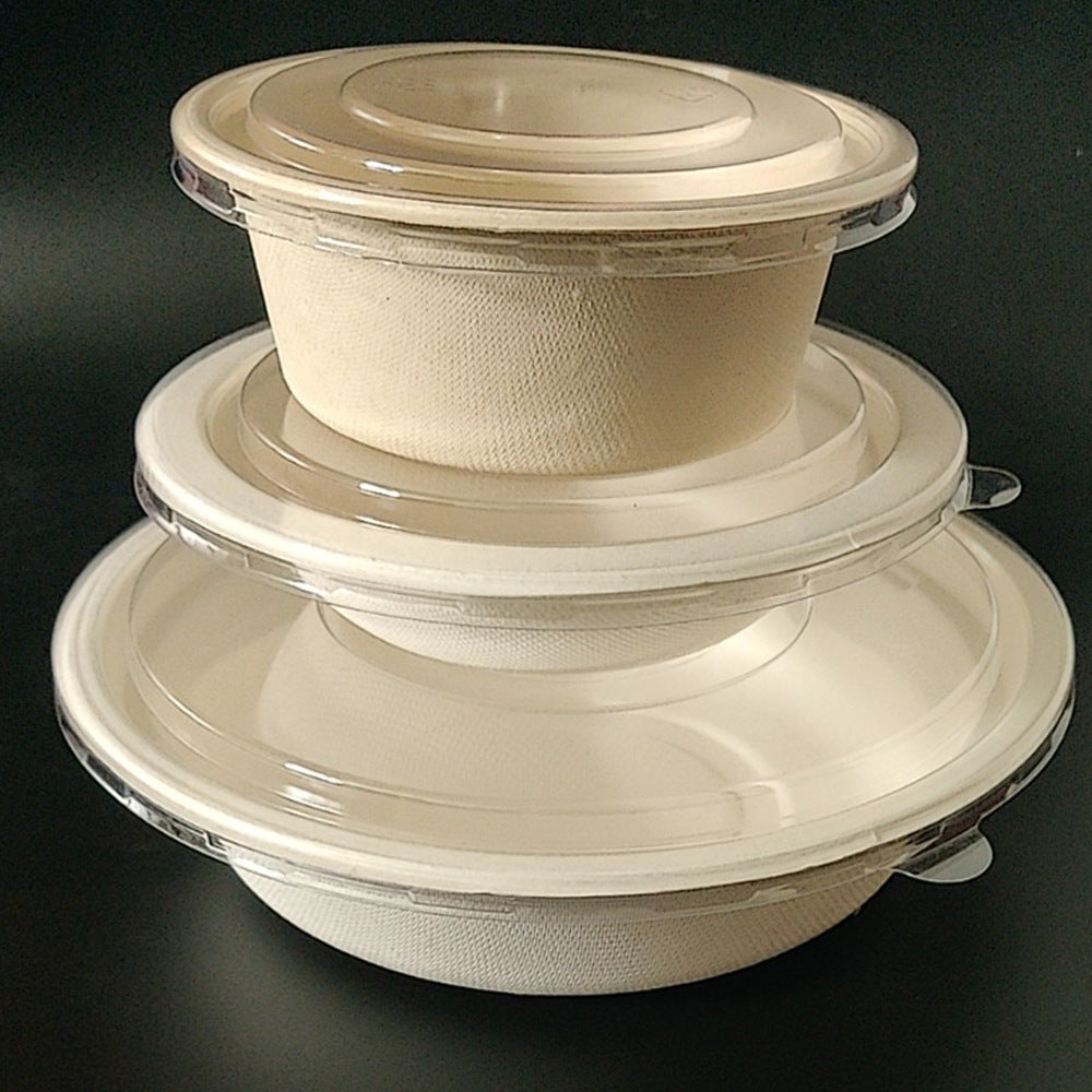 Eco-Friendly Biodegradable Food Storage Containers with Clear Lids