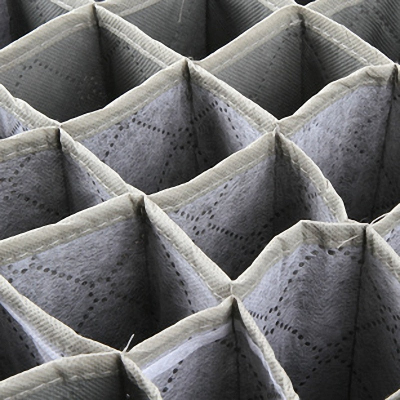 Eco-Friendly Bamboo Charcoal Storage Box with 30 Grids