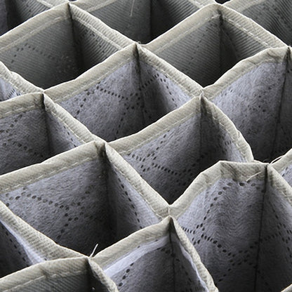 Eco-Friendly Bamboo Charcoal Storage Box with 30 Grids