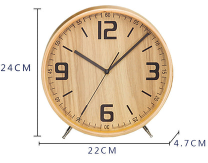 Eco-Friendly Minimalist Wood Quartz Table Clock