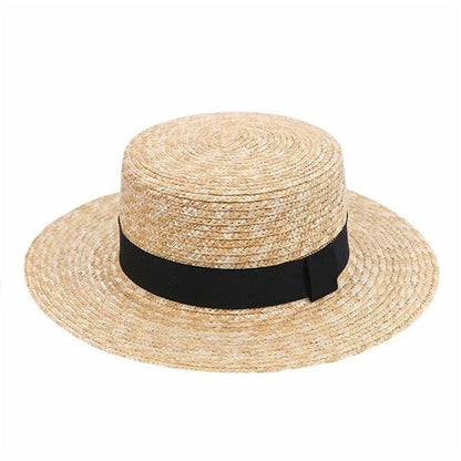 Eco-Friendly Pointed Top Straw Hat with Frills