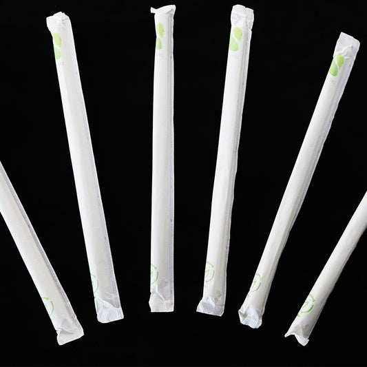 Eco-Friendly Reusable Silicone Straws - White & Yellow