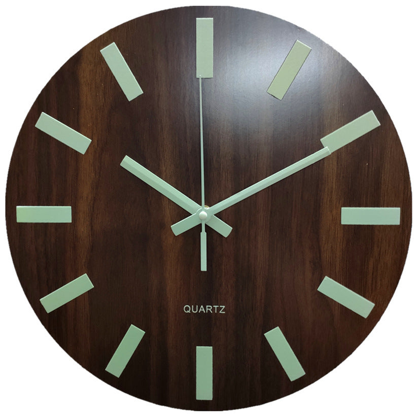 Glow in the Dark Wooden Wall Clock - Eco-Friendly Home Decor