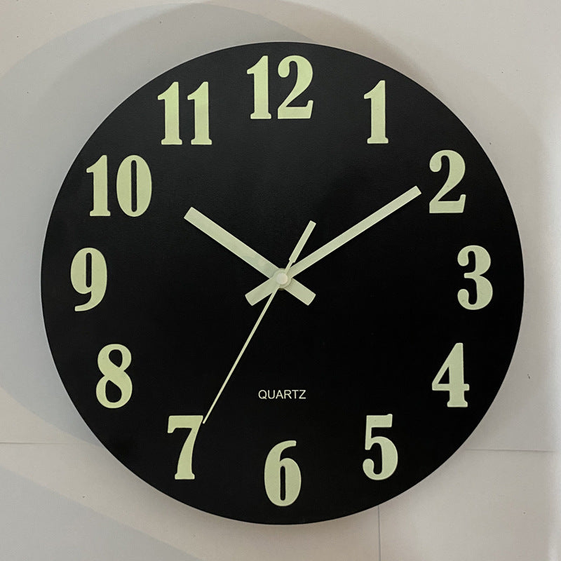 Glow in the Dark Wooden Wall Clock - Eco-Friendly Home Decor