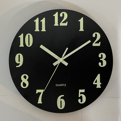 Glow in the Dark Wooden Wall Clock - Eco-Friendly Home Decor