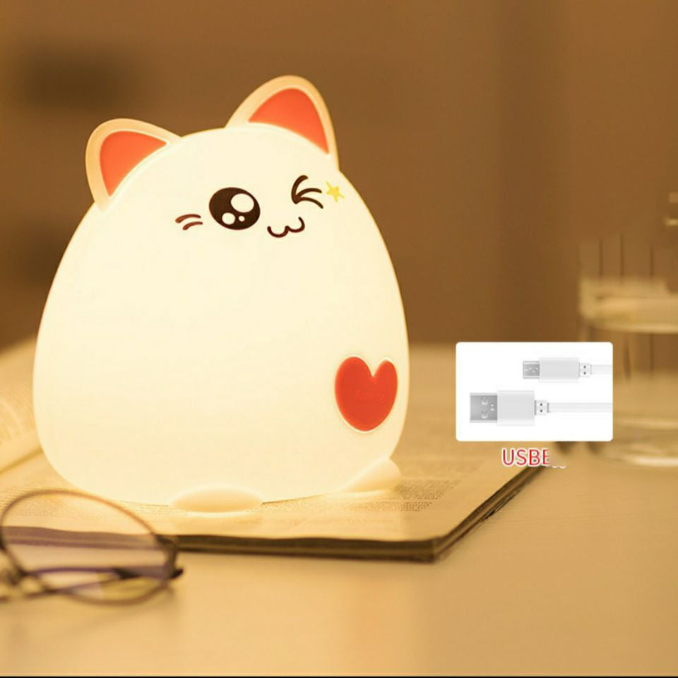 Cat-Shaped Eco-Friendly Rechargeable Night Light