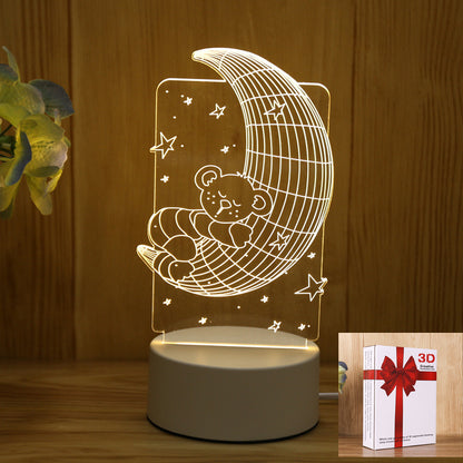 Energy-Efficient 3D LED Bear Lamp for Eco-Friendly Decor