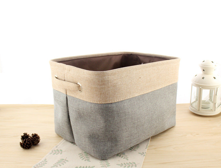 Eco-Friendly Blue Beige Rectangular Storage Baskets