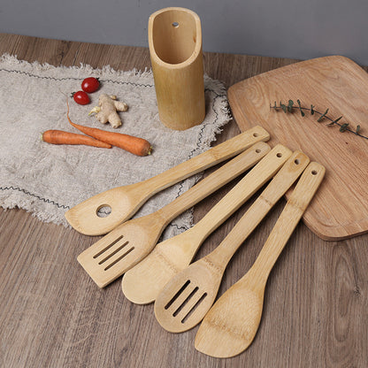Eco-Friendly Bamboo Kitchen Utensil Set - Sustainable Cooking Spoons & Spatulas