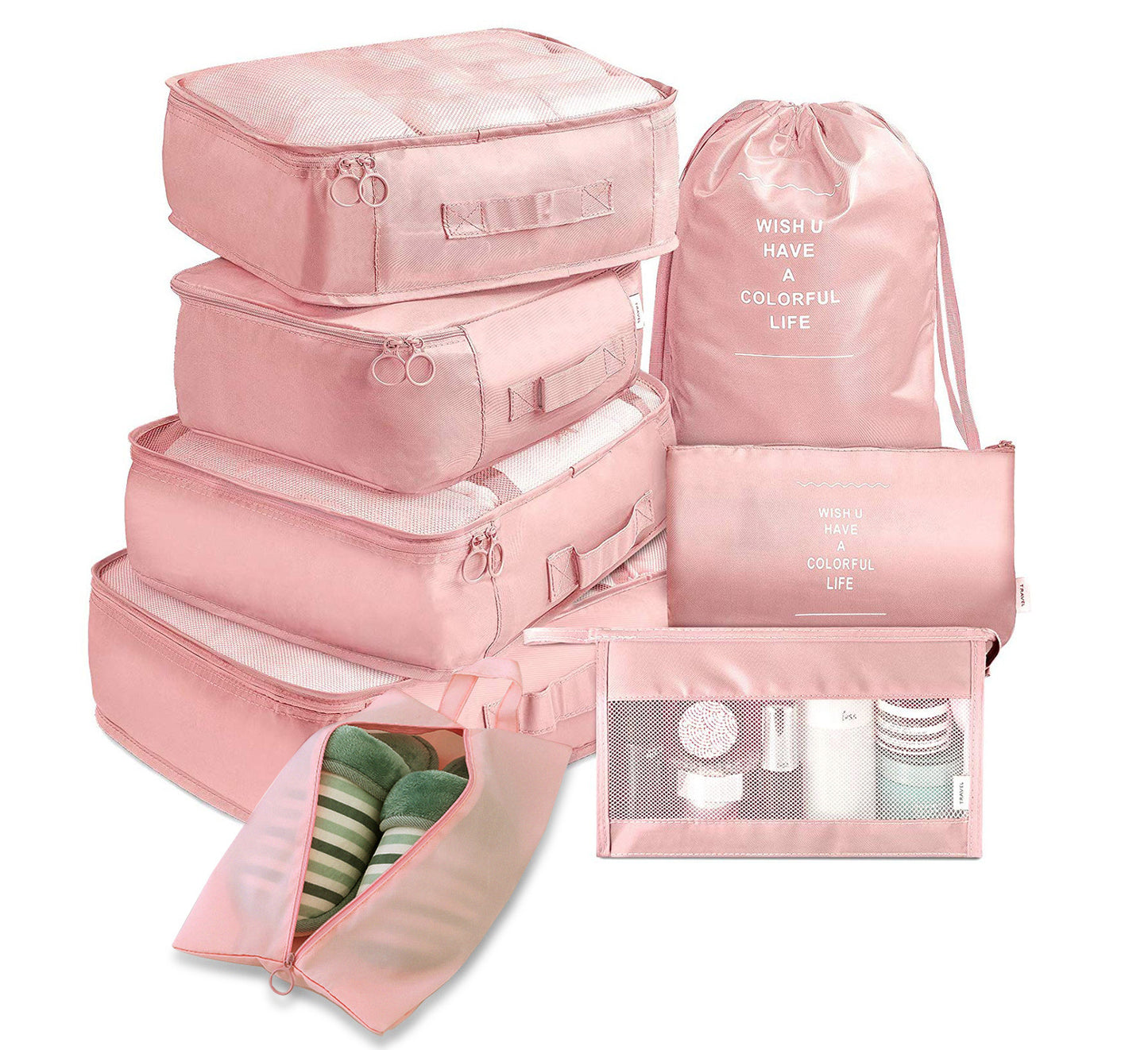 Eco-Friendly Travel Packing Cubes & Bags Set for Sustainable Organization