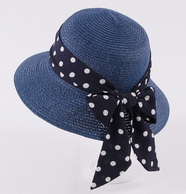 Eco-Friendly Kids Wide-Brimmed Sun Hat with Ribbon Bow