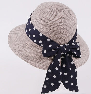 Eco-Friendly Kids Wide-Brimmed Sun Hat with Ribbon Bow
