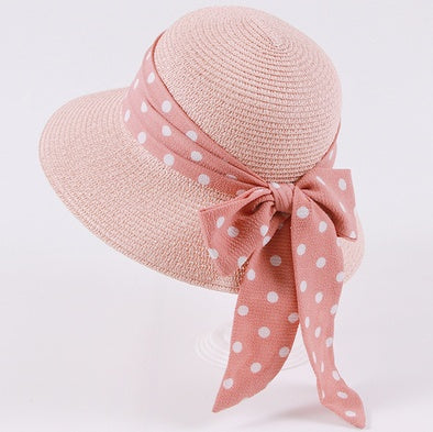 Eco-Friendly Kids Wide-Brimmed Sun Hat with Ribbon Bow