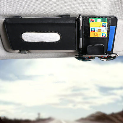 Eco-Friendly Car Sun Visor Tissue Box with Card Holder