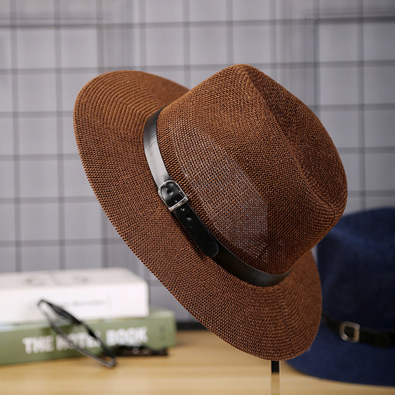 Sun-Proof Autumn Straw Hat for Seniors