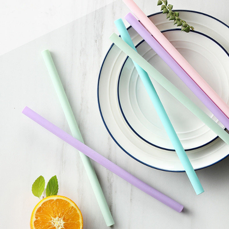 Eco-Friendly Silicone Folding Baby Bottles with Straw