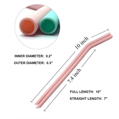 Eco-Friendly Silicone Folding Baby Bottles with Straw