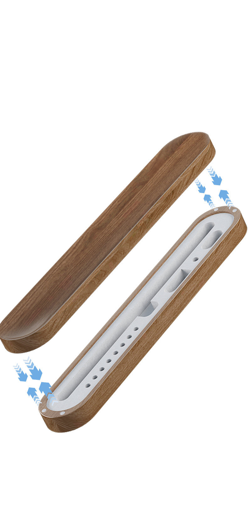 Eco-Friendly Walnut Storage Box for iPad & Stylus