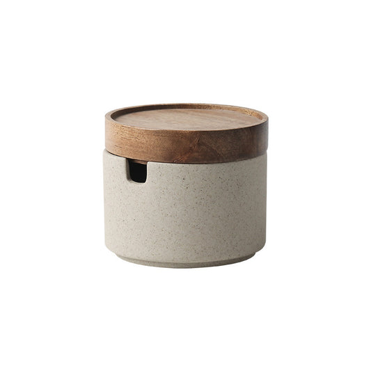 Eco-Friendly Spice Jars with Wooden Tray - Sustainable Kitchen Storage