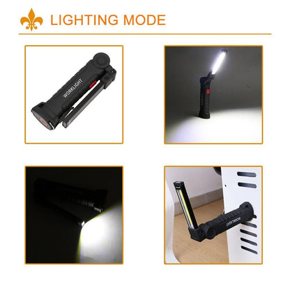 USB Rechargeable COB LED Tactical Flashlight & Lantern