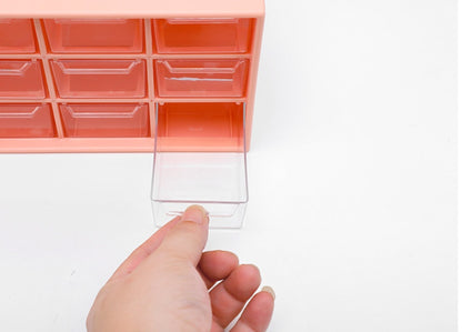 Eco-Friendly Rectangular Storage Organizer with Transparent Drawers