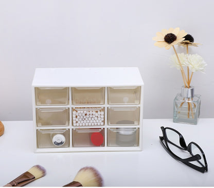 Eco-Friendly Rectangular Storage Organizer with Transparent Drawers