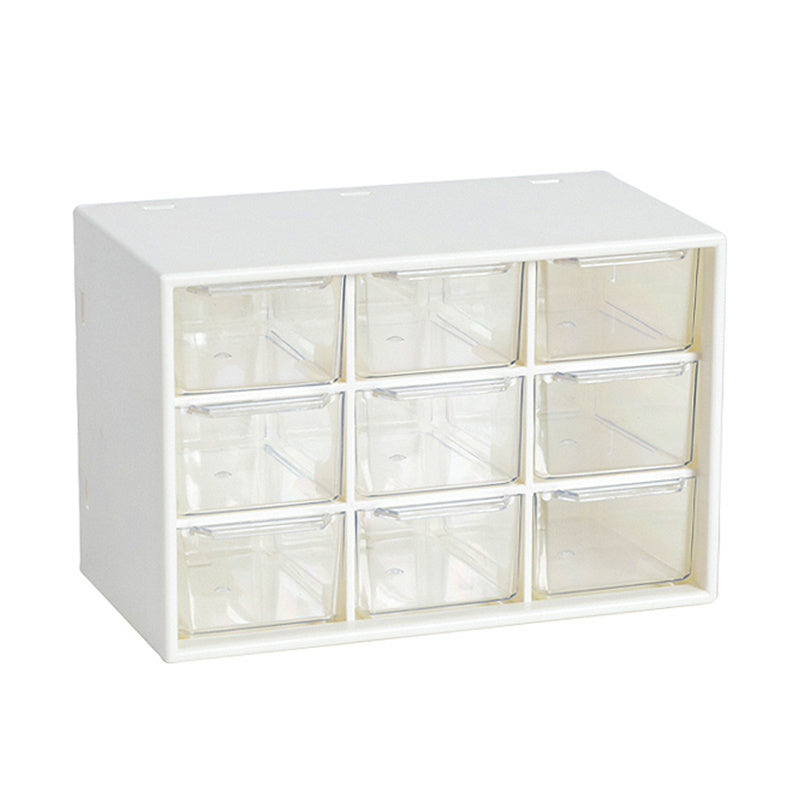 Eco-Friendly Rectangular Storage Organizer with Transparent Drawers